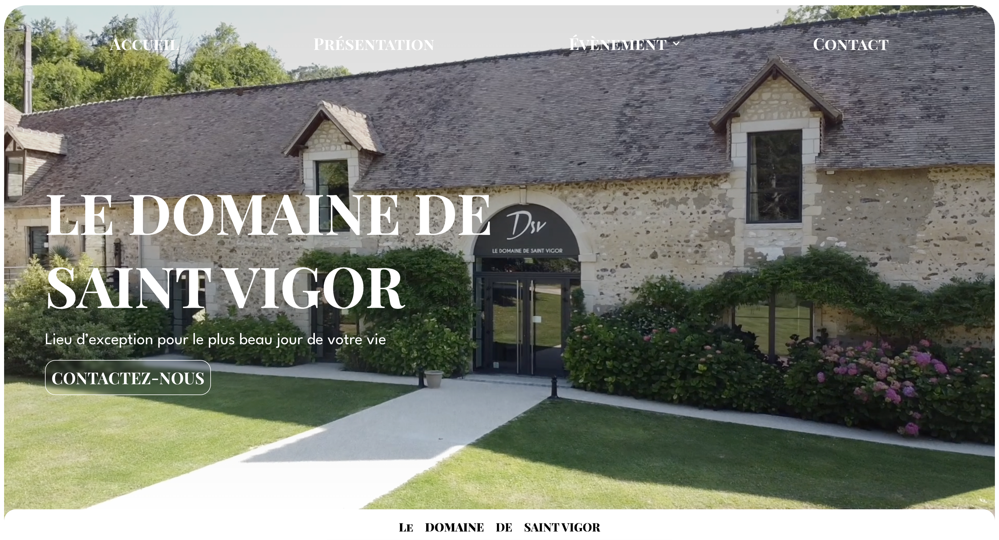 Le Domaine de Saint Vigor - Site vitrine