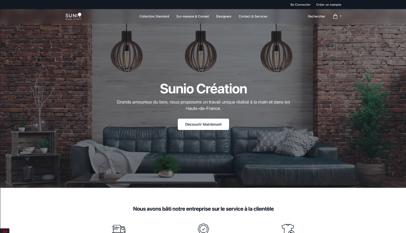 Sunio Création - E-commerce